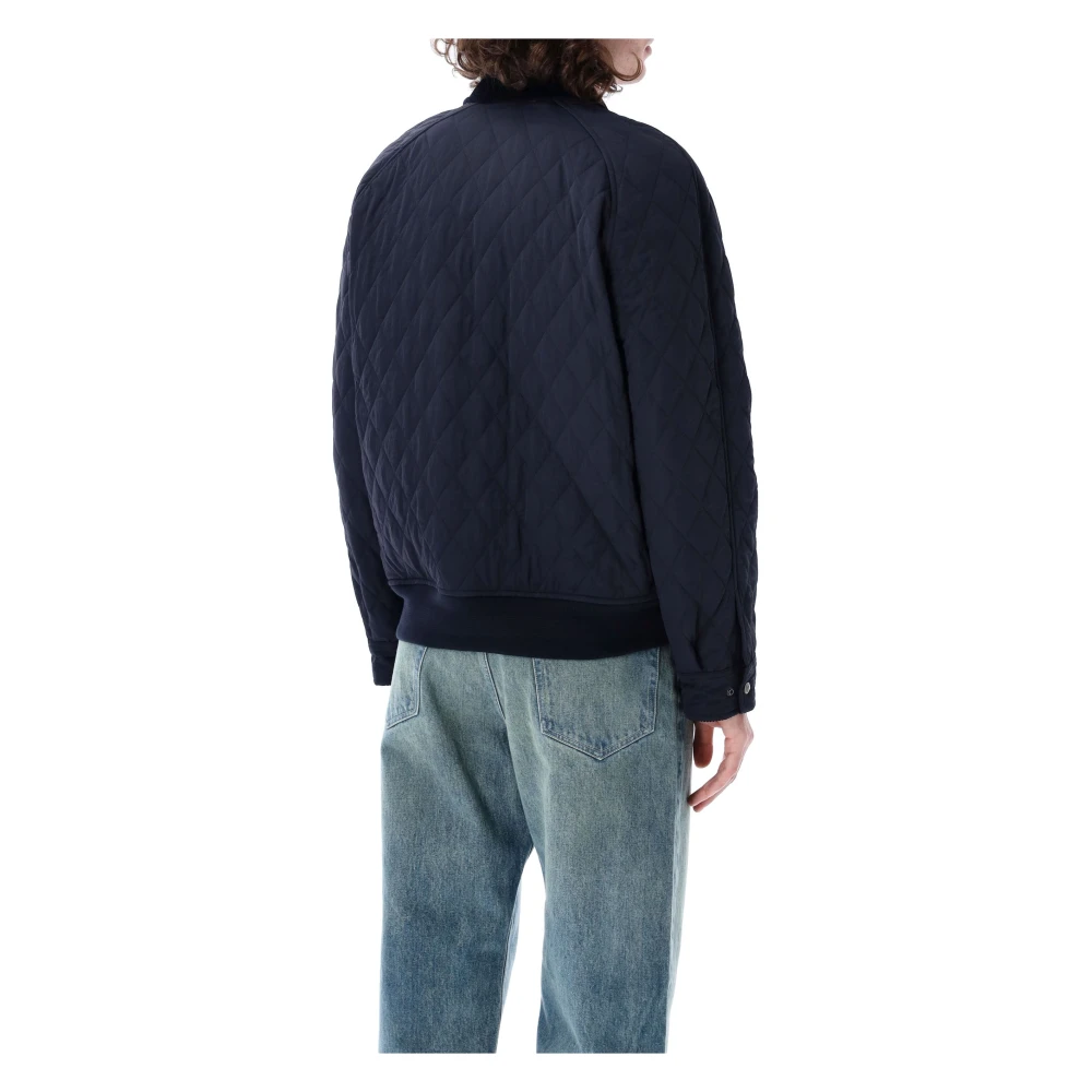 Burberry Gewatteerd Nylon Jack Navy Aw24 Blue Heren