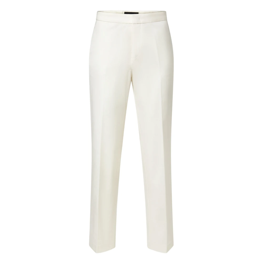 Fabiana Filippi Women's White Slim-Fit Trousers, Xl, Timeless Black Cotton Straight Trousers