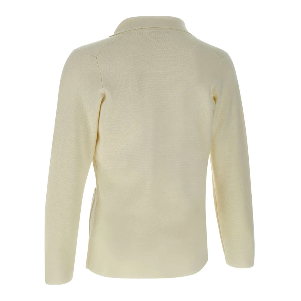 Filippo De Laurentiis Witte Merinowol Blazer Trui White Heren