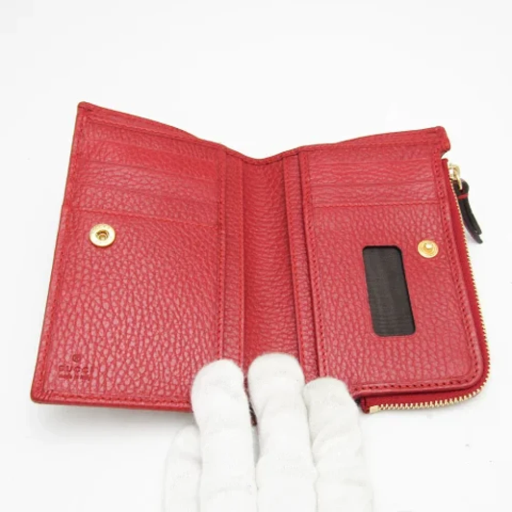 Gucci Vintage Pre-owned Leather wallets Red Dames
