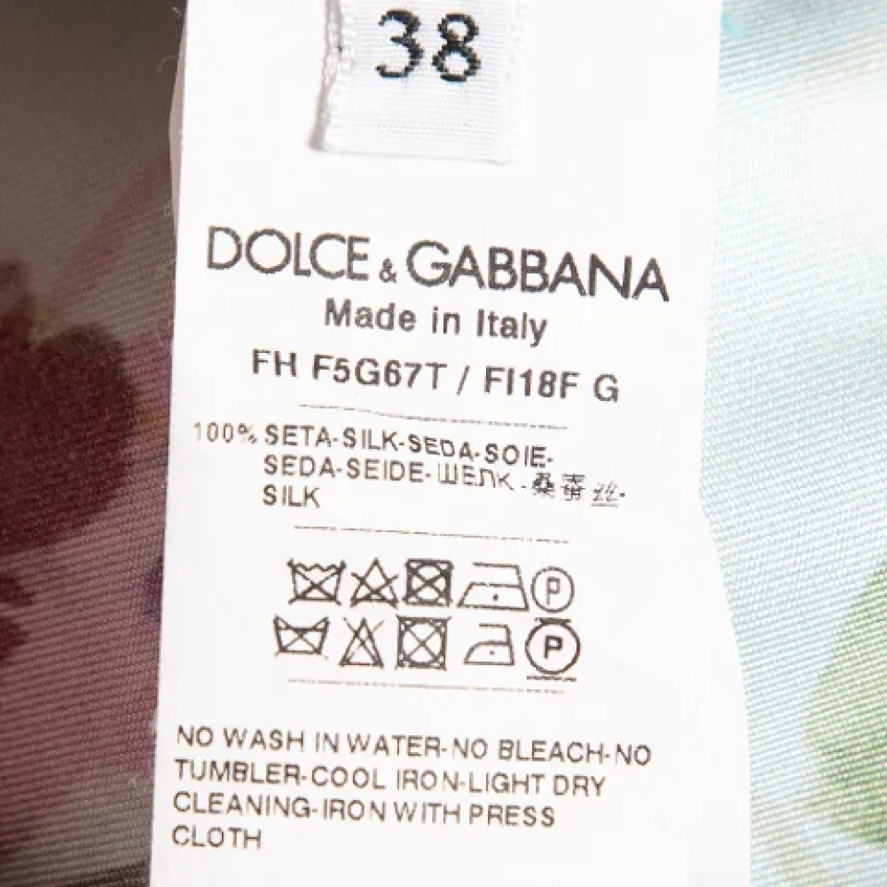 Dolce & Gabbana Pre-owned Silk tops Blue Dames