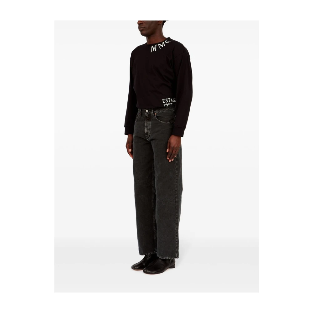 MM6 Maison Margiela Zwarte klassieke rechte jeans Black Heren