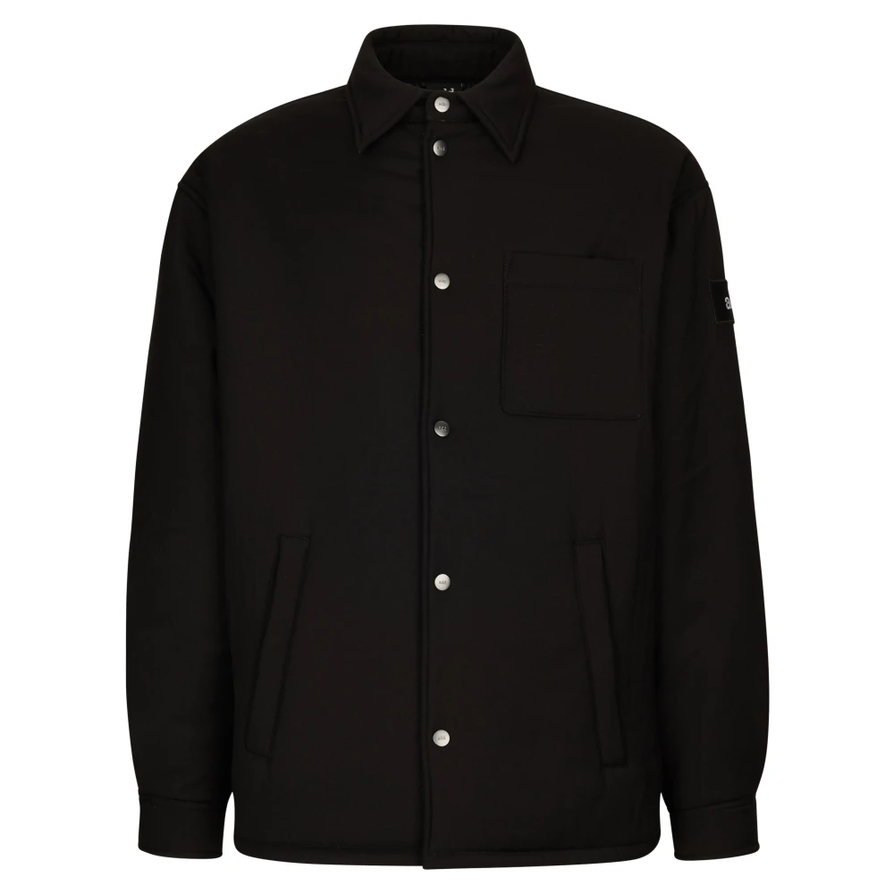add Oversize Shirt IN Tecnoflannel Black Heren