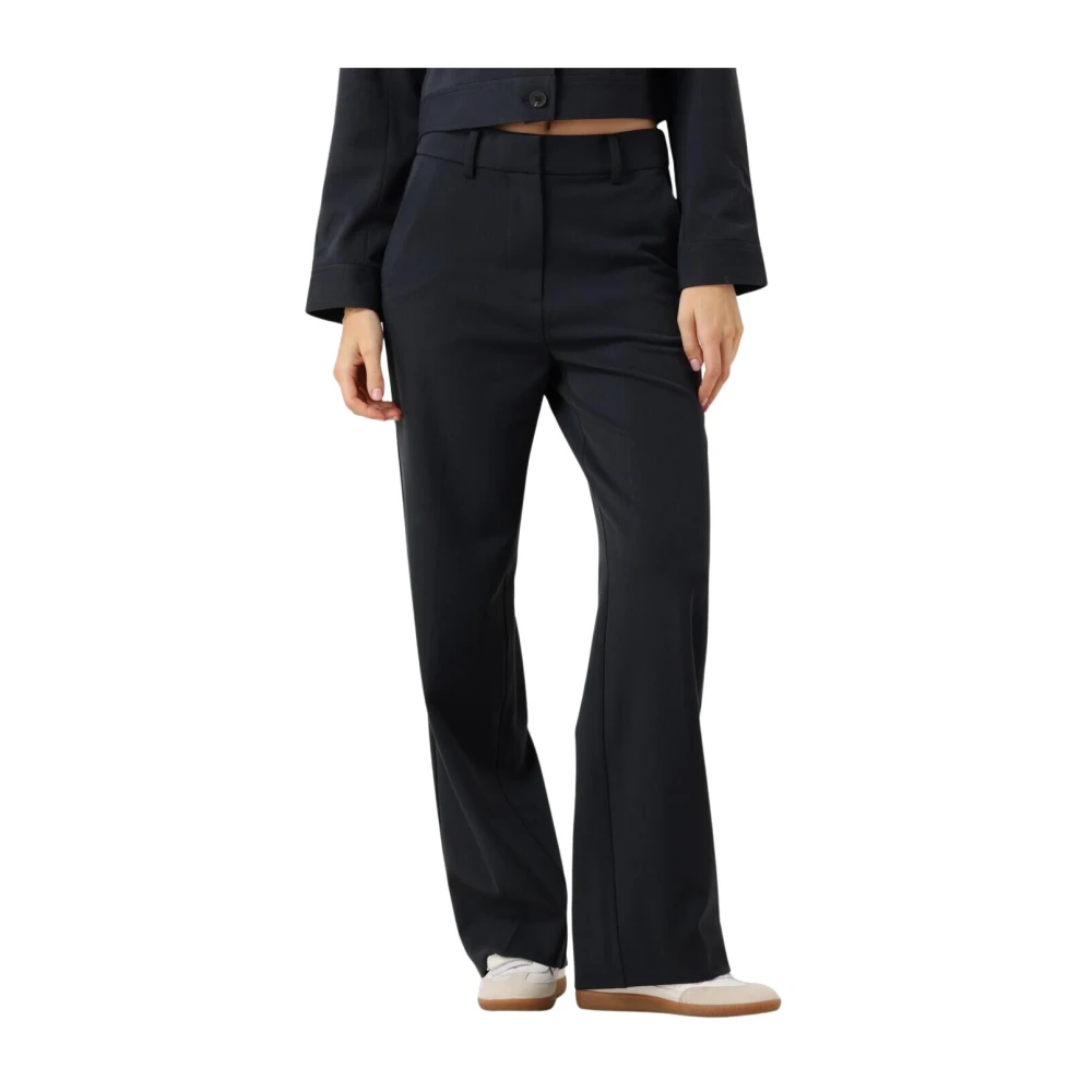 Second Female Navy Blauwe Broek voor Stijlvolle Vrouwen Second Dames Blue Dames