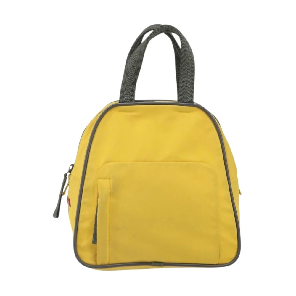 Prada Vintage Women's Yellow Pre-Owned Vintage Dome Satchel