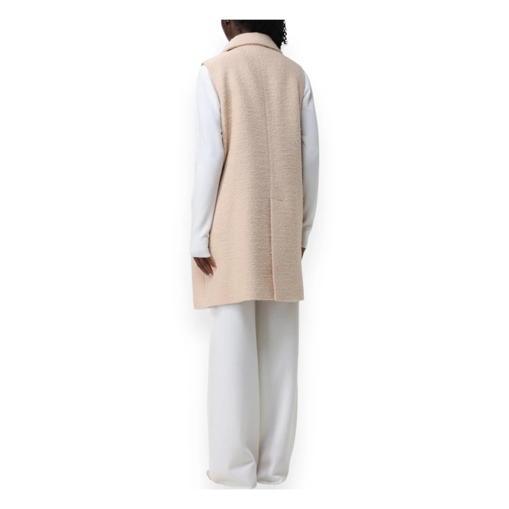 Fay Gevoerd Vest met 3 Haken Beige Dames