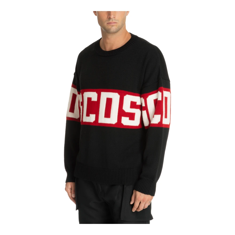 Gcds Multikleur Logo Sweater Black Heren