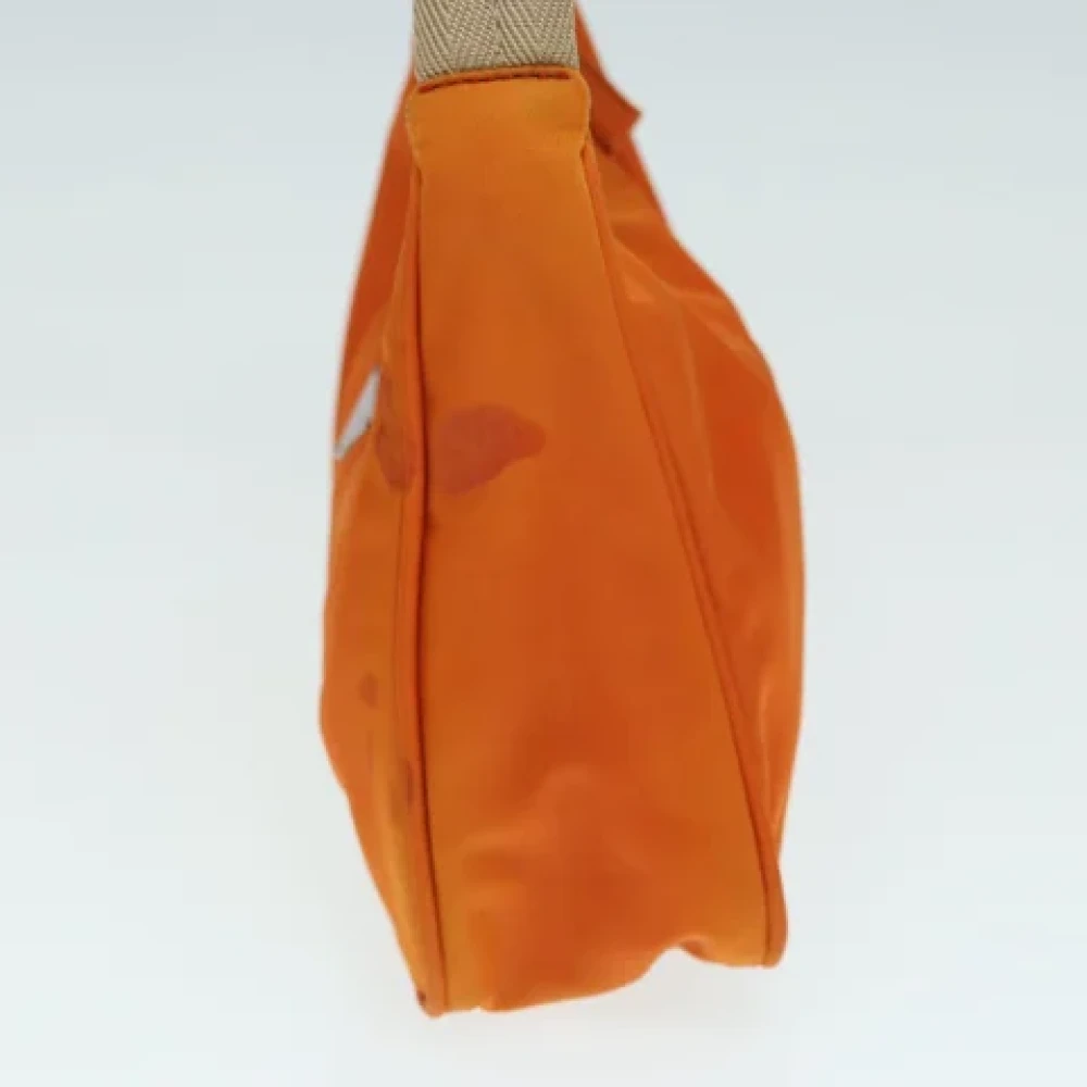 Prada Vintage Pre-owned Nylon handbags Orange Dames
