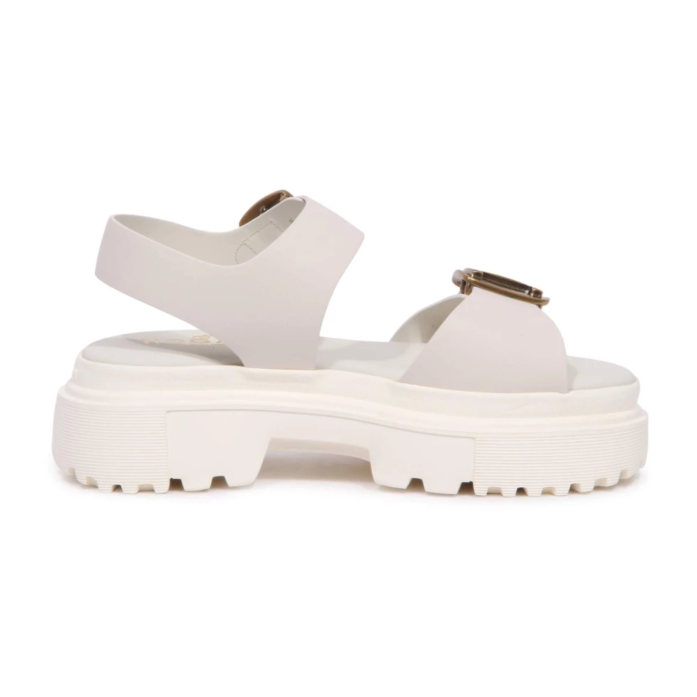 Hogan Women's Beige Vintage Effect Sandal