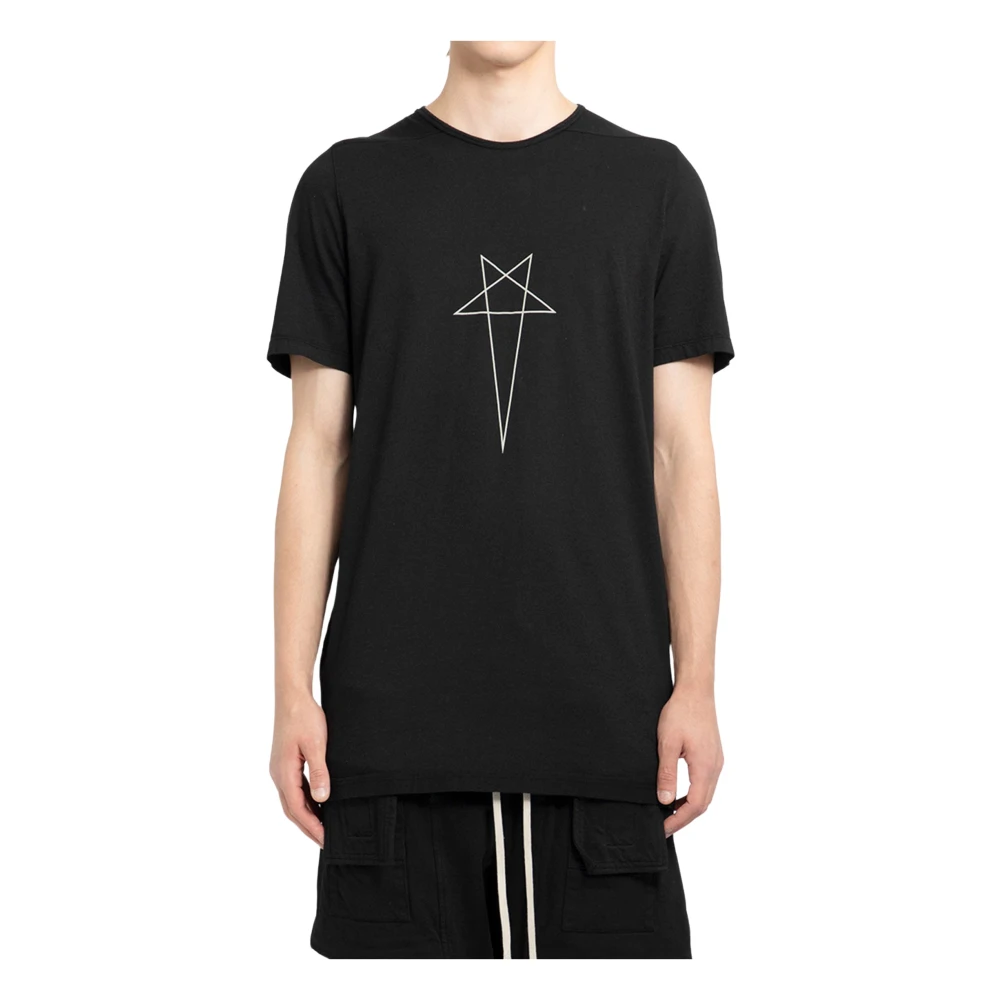 Rick Owens Zwart Level Pentagram T-shirt Black Heren