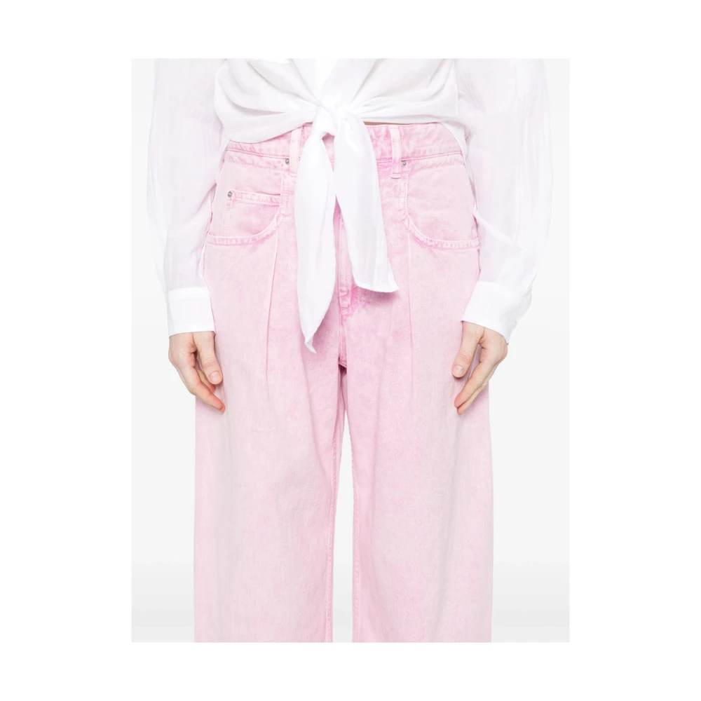Isabel Marant Étoile Bubblegum Pink Denim Jeans Pink Dames