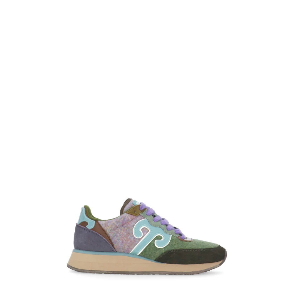 Wushu Ruyi Leren Sneakers met Wol Inzet Dames Schoenen Veelkleurig Multicolor