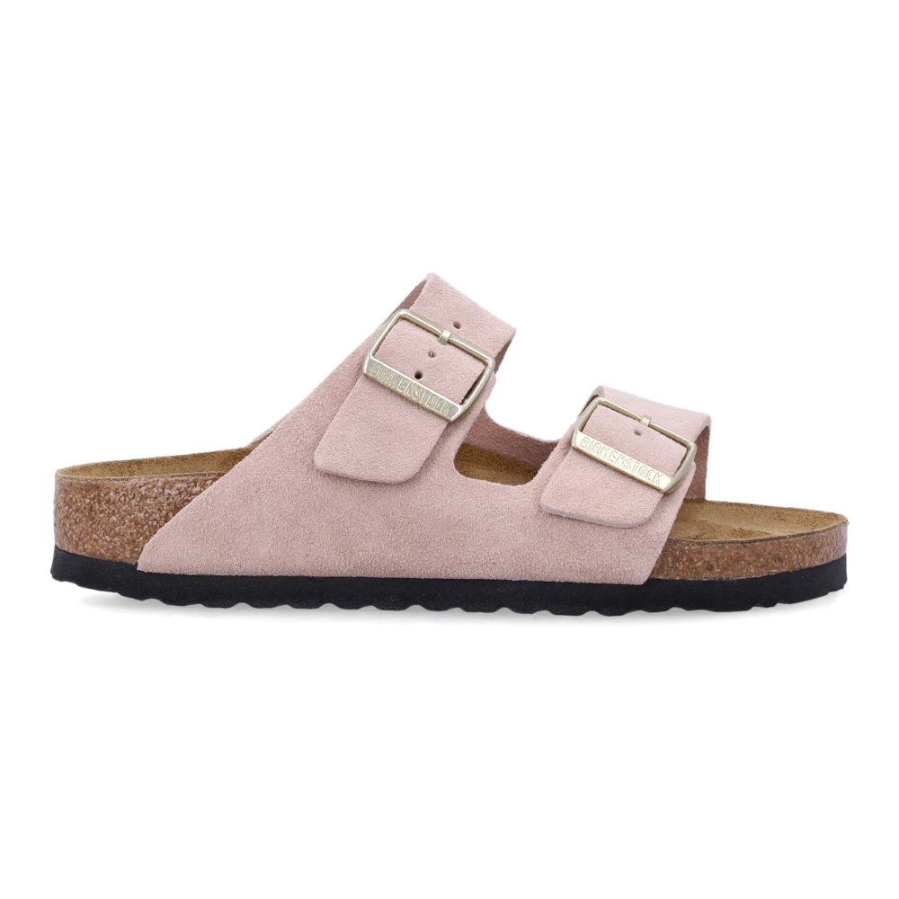 Birkenstock Mocka Läder Arizona Sandaler Pink, Dam