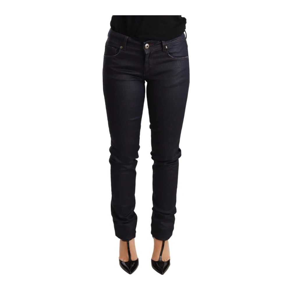 Ermanno Scervino Blue Low Waist Skinny Slim Trouser Cotton Jeans - W26 - Image 2