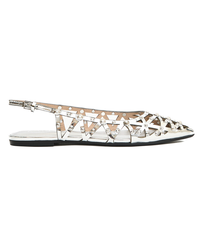 ballerines-argent-cloutees-pour-femmes