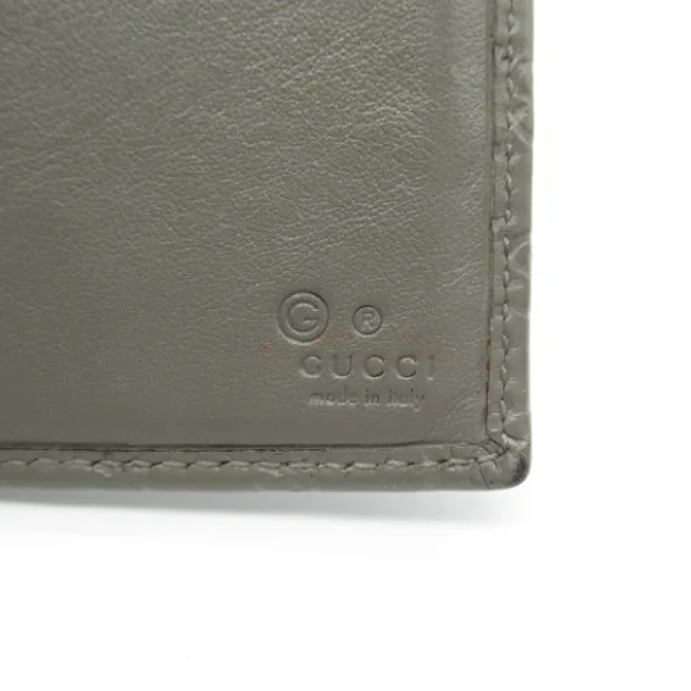 Gucci Vintage Pre-owned Leather wallets Gray Dames
