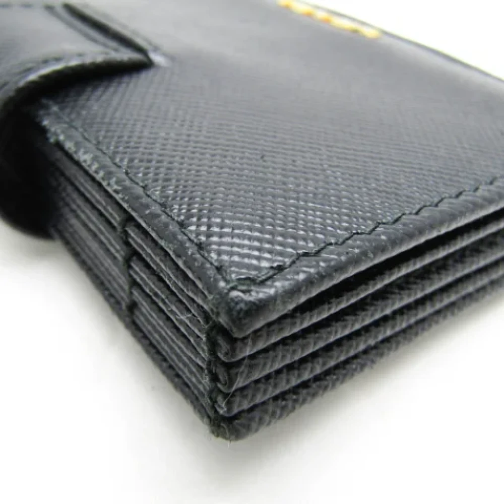 Prada Vintage Pre-owned Metal wallets Black Dames