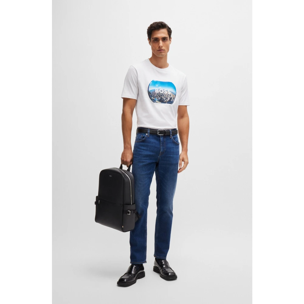 Hugo Boss Delaware Slim Jeans in donkerblauwe denim Blue Heren