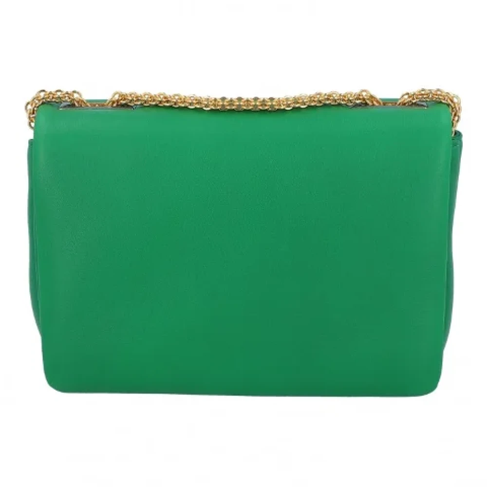 Valentino Vintage Pre-owned Leather shoulder-bags Green Dames