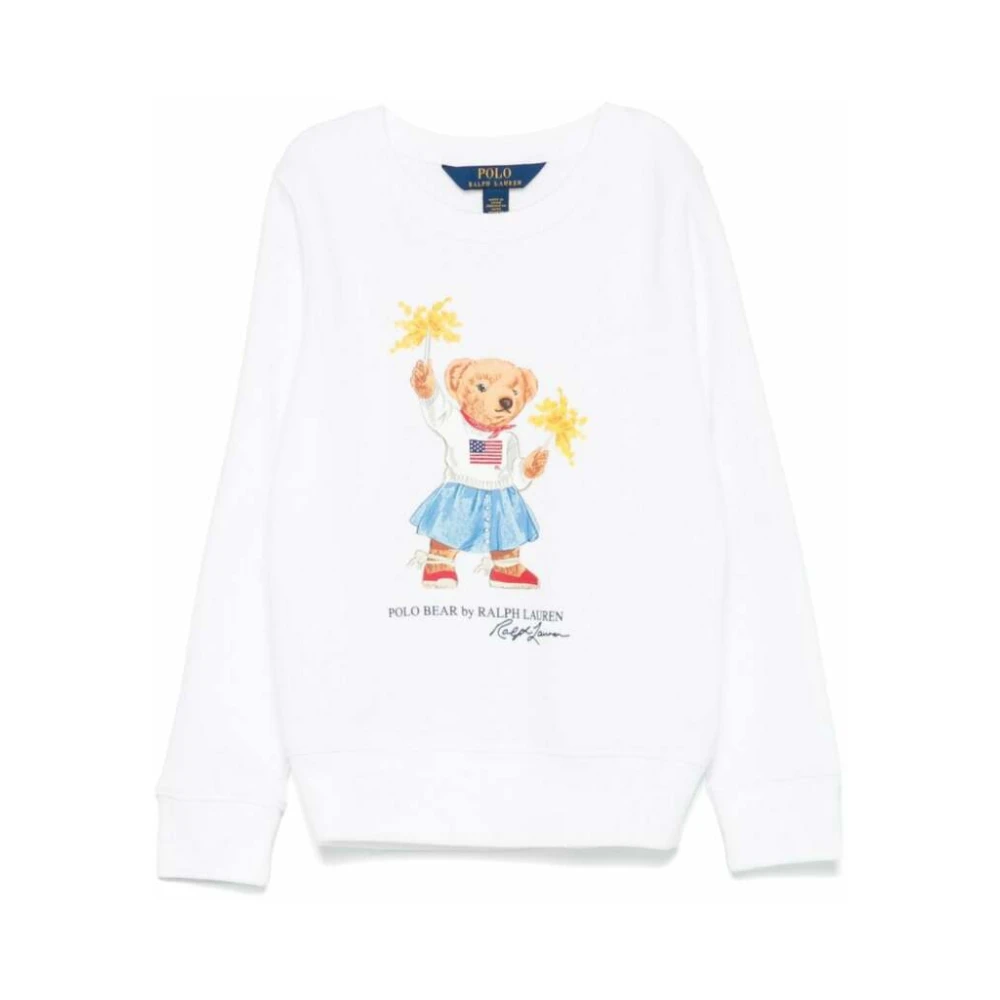 Polo Ralph Lauren Barn Vit Polo Bear Sweatshirt White, Flicka