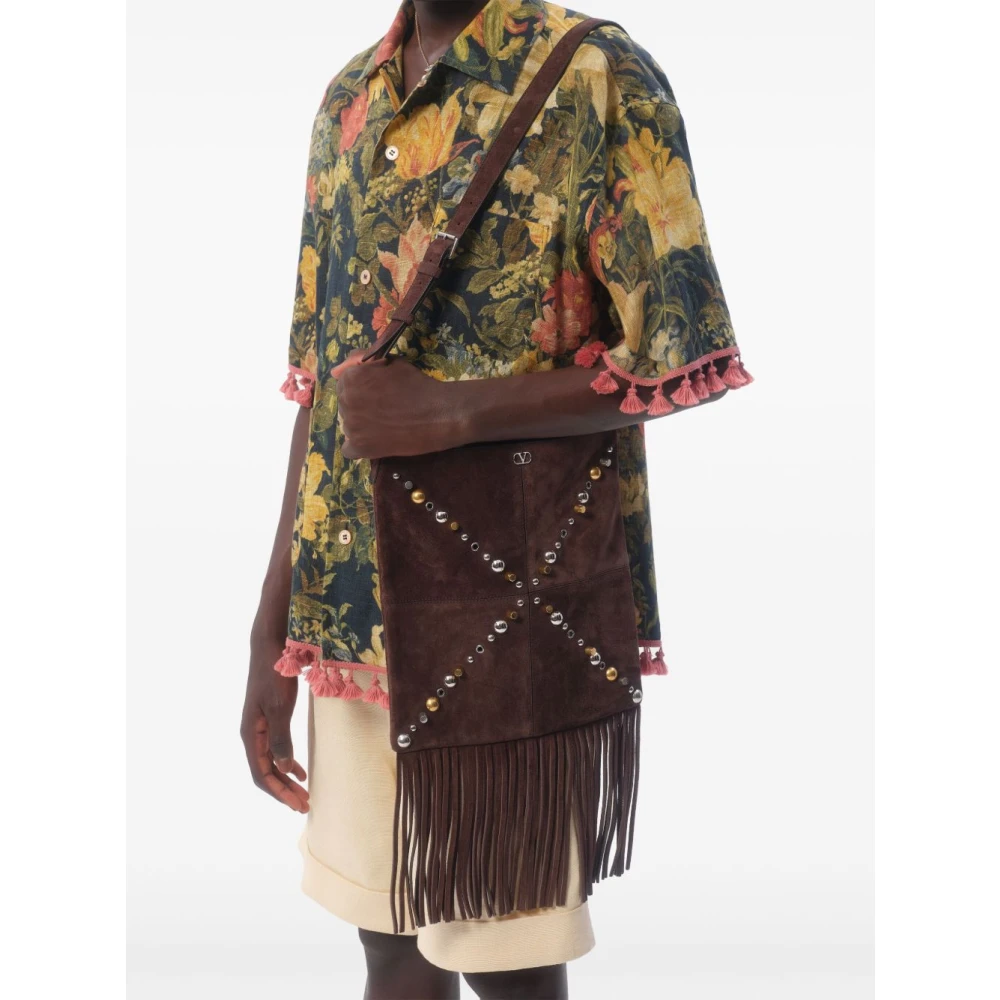 Valentino Bloemenprint Linnen Overhemd Multicolor Heren