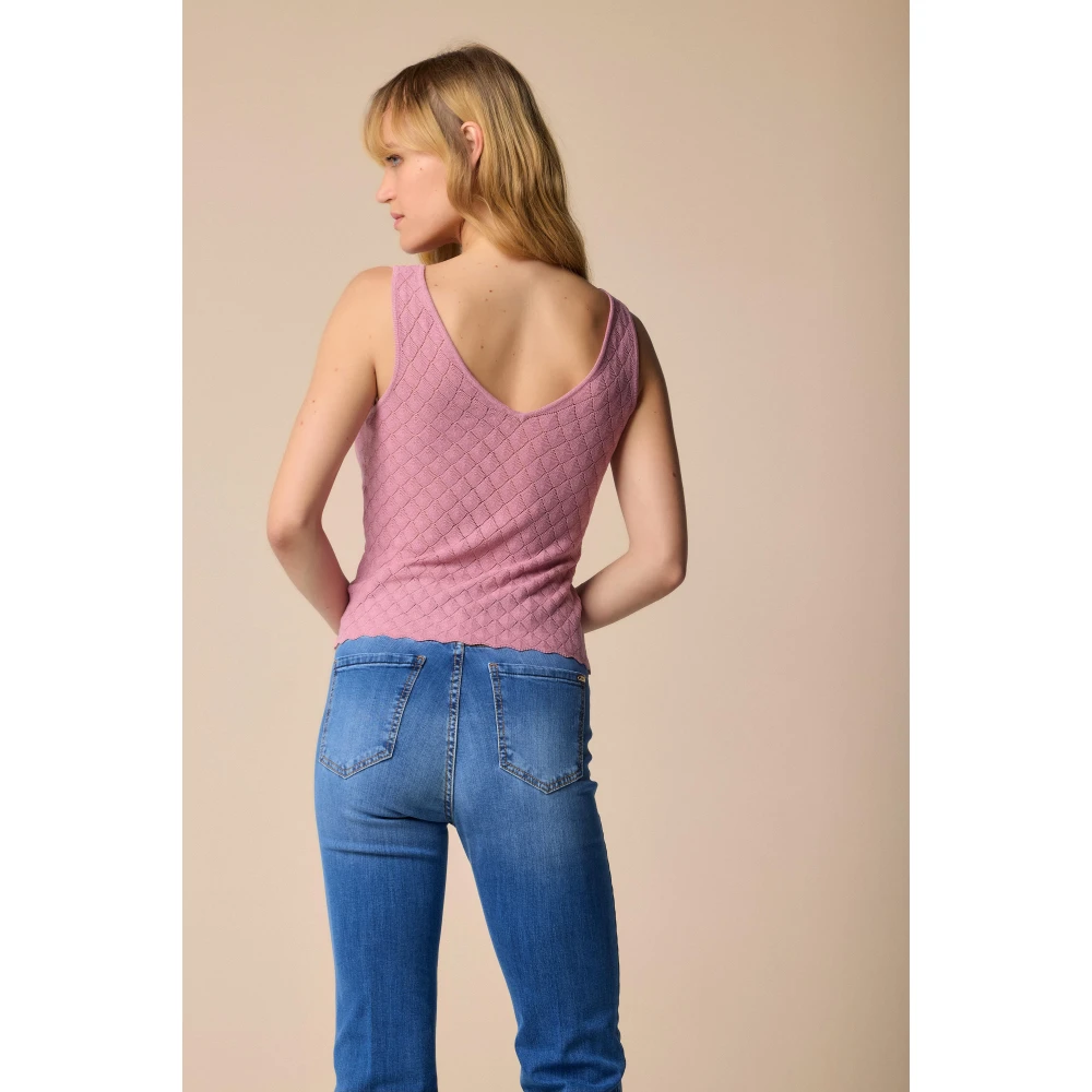 Kocca Stijlvolle mouwloze tops voor vrouwen Purple Dames