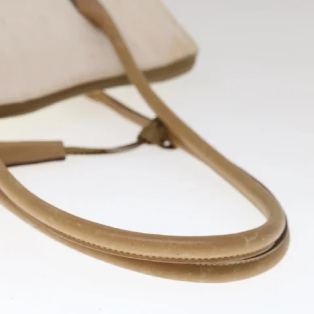 Prada Vintage Pre-owned Nylon prada-bags Beige Dames