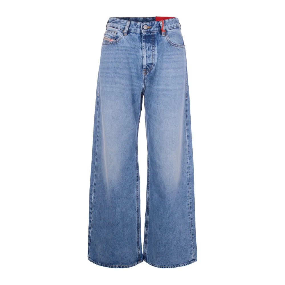 Diesel Women's Blue Wide Jeans, W27, Wide Jeans