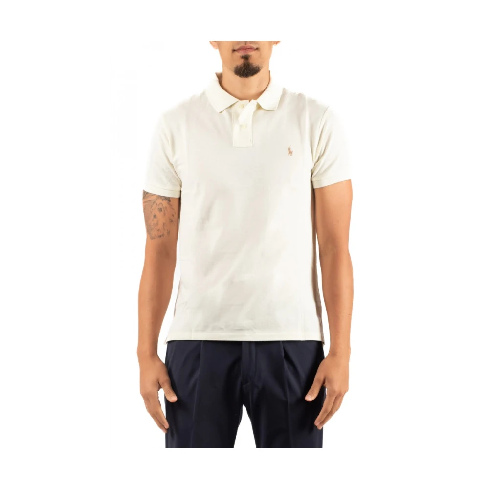 Ralph Lauren Beige Polo Shirts, Male, Xl, Polo