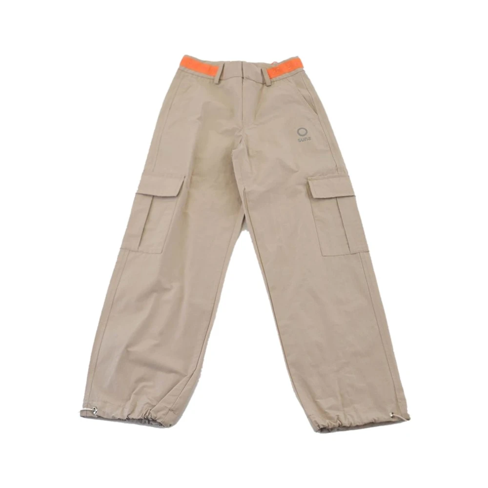 Suns Cargo byxor med elastisk midja och dubbla sidofickor Beige, Pojke