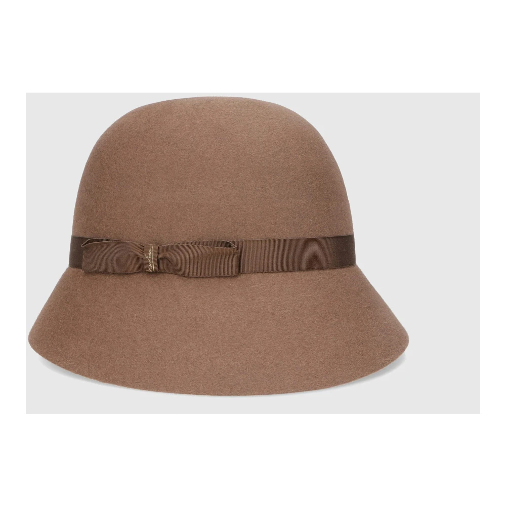Borsalino Retro-stijl Cloche Hat Brown Dames