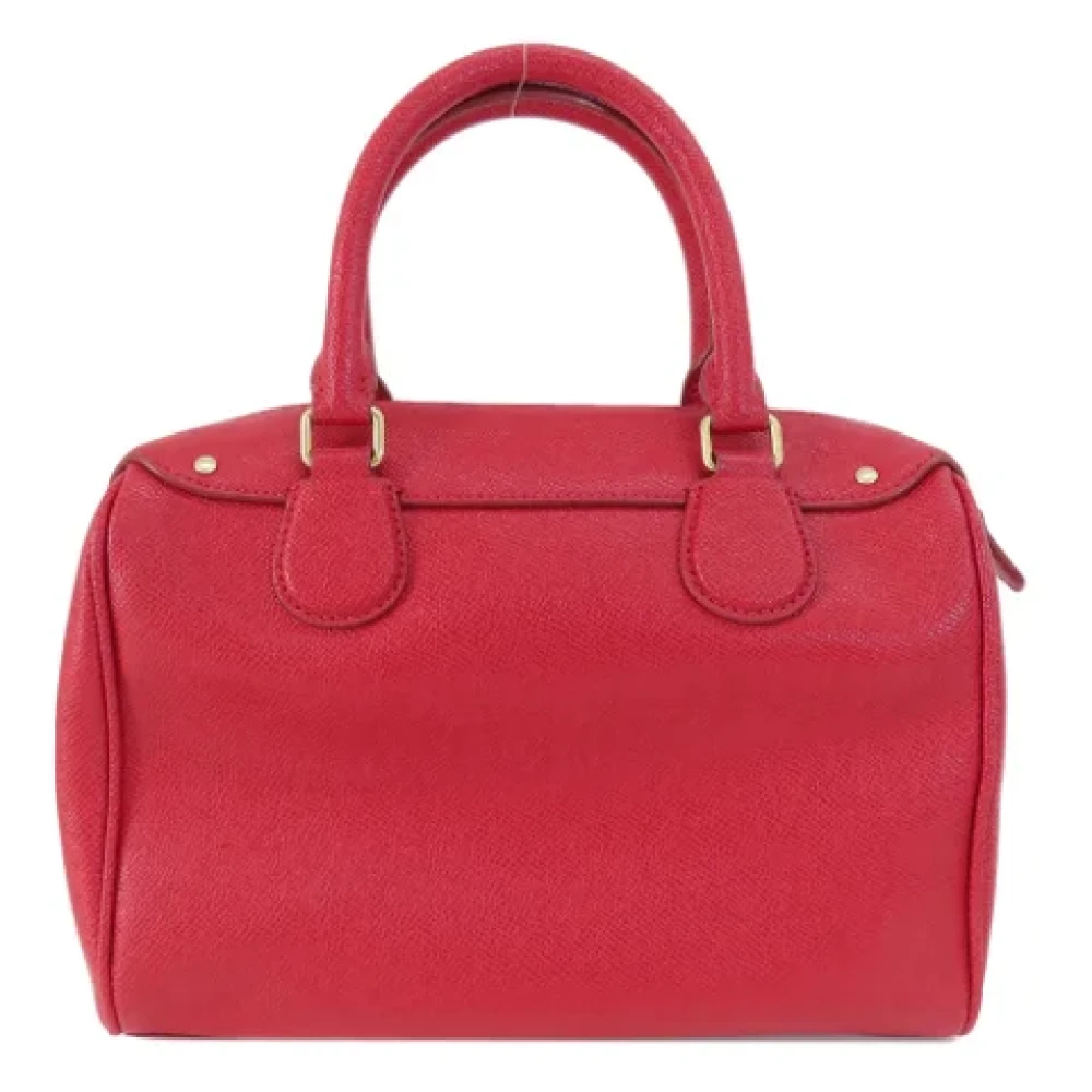 Coach Pre-owned Leather handbags Red Dames