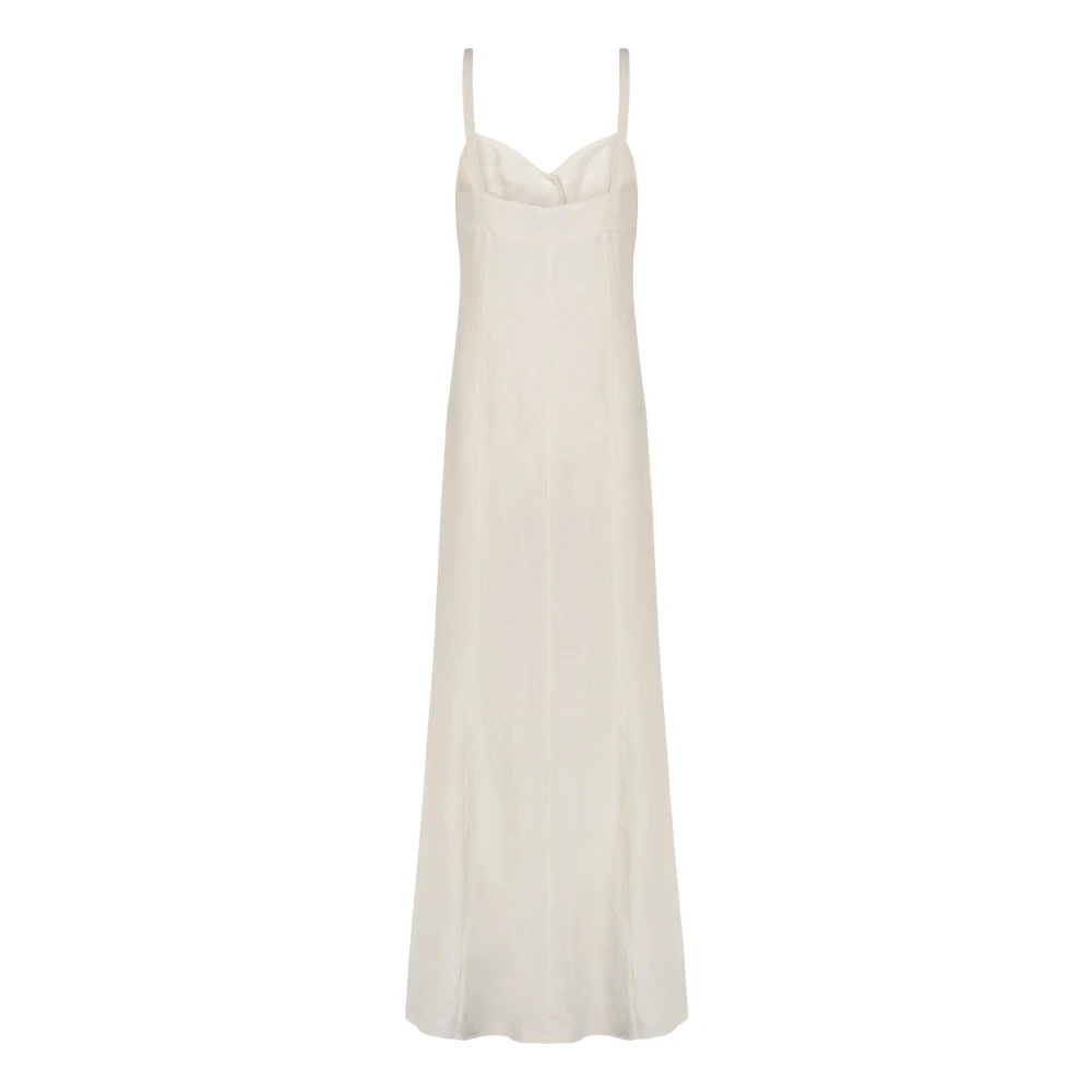 Cortana Bambina linnen ivoor jurk Beige Dames