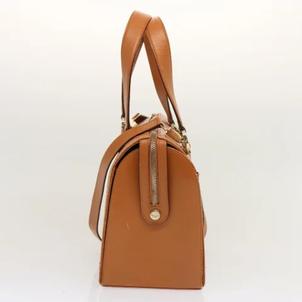 Salvatore Ferragamo Pre-owned Leather handbags Brown Dames