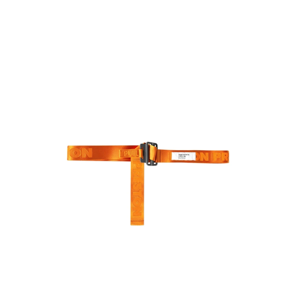 Heron Preston Klassieke Logo Tape Riem Oranje Grijs Orange Dames