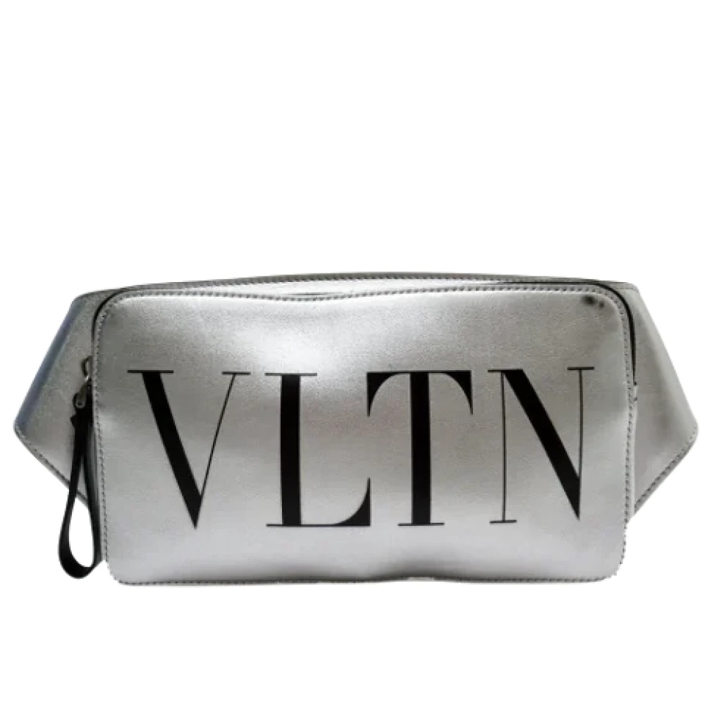 Valentino Vintage Pre-owned Leather crossbody-bags Gray Dames