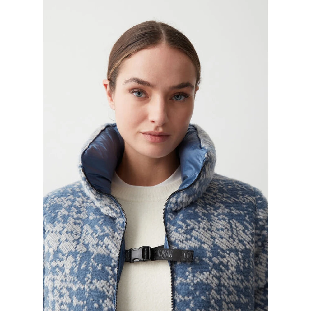 Colmar Imitatiebont Jacquard 3D Jas Blue Dames
