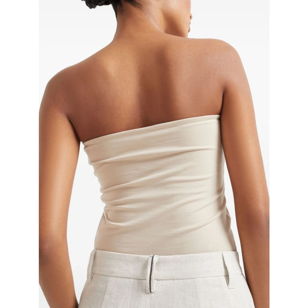 BRUNELLO CUCINELLI Beige Broek Elegante Stijl Beige Dames