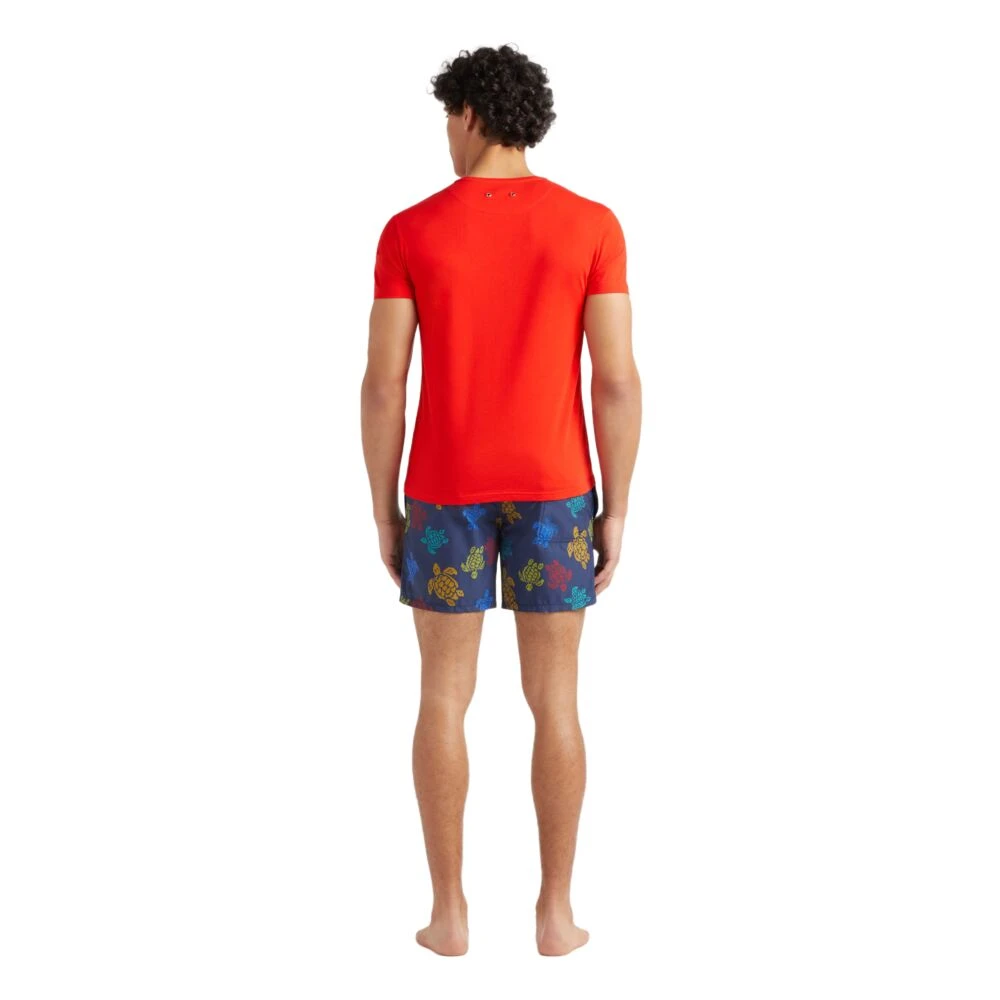 Vilebrequin T-shirt gemaakt van biologisch katoen met geborduurde schildpad voor heren Red Heren
