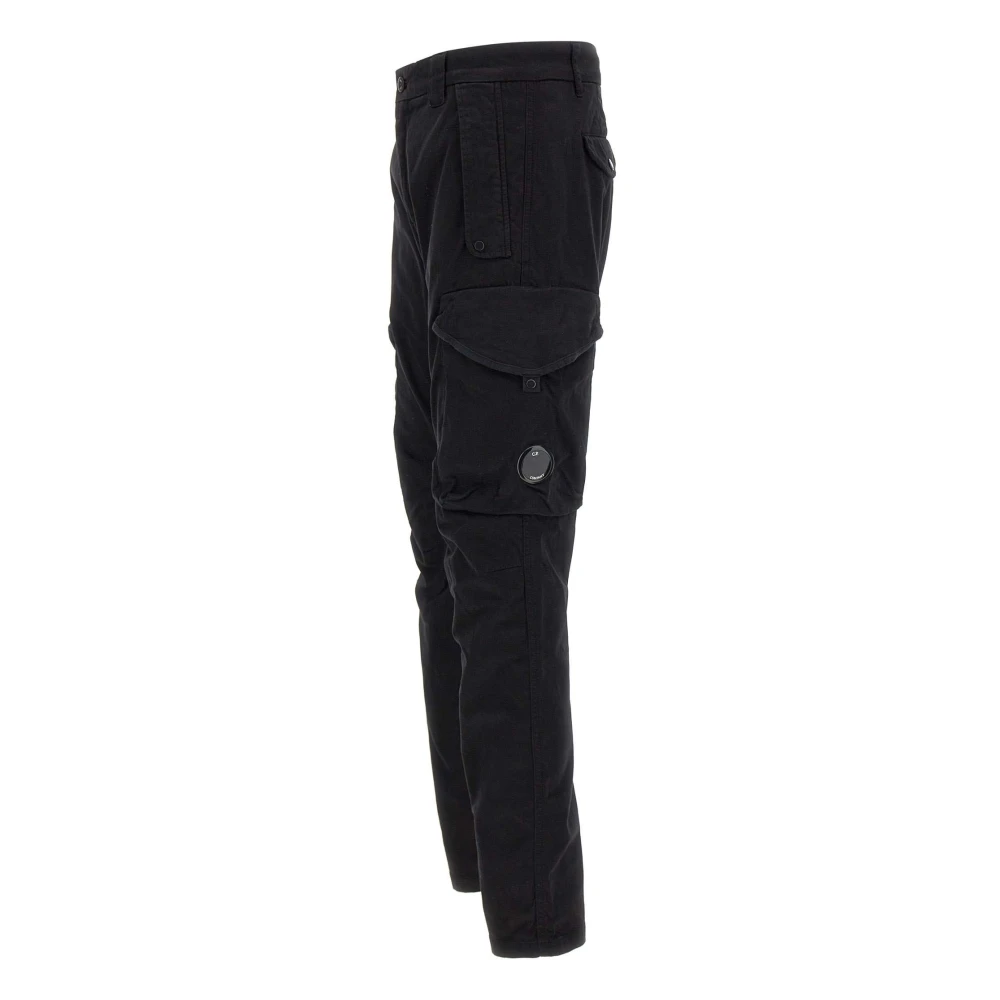 C.P. Company Zwarte Cargo Broek met Multipockets Black Heren