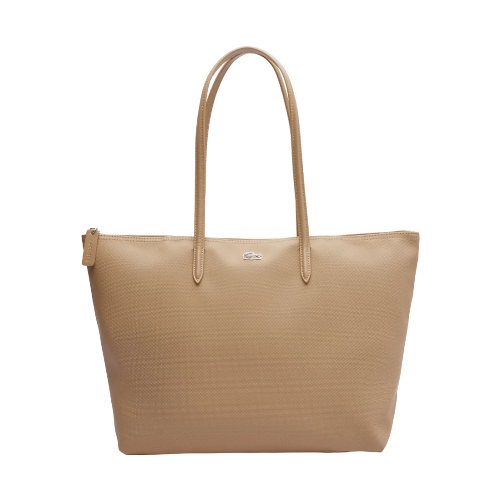 Lacoste Sportieve Beige Shopper met Tennis-geïnspireerd Ontwerp Beige Dames