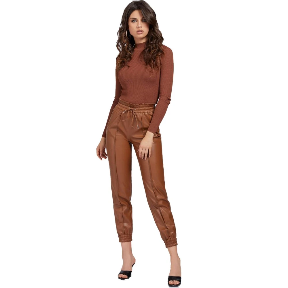 Guess Stijlvolle Broeken voor Mannen en Vrouwen Brown Dames