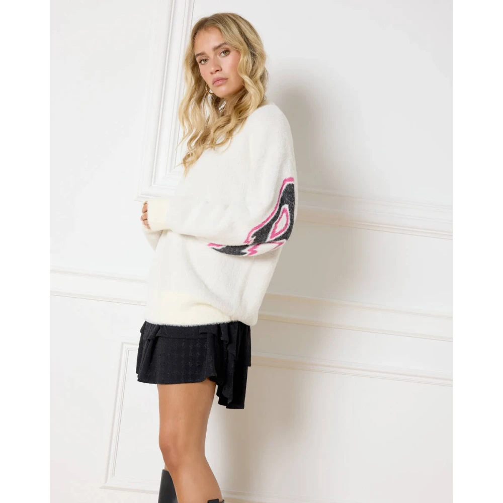 Refined Department Neva Sweater White Dames