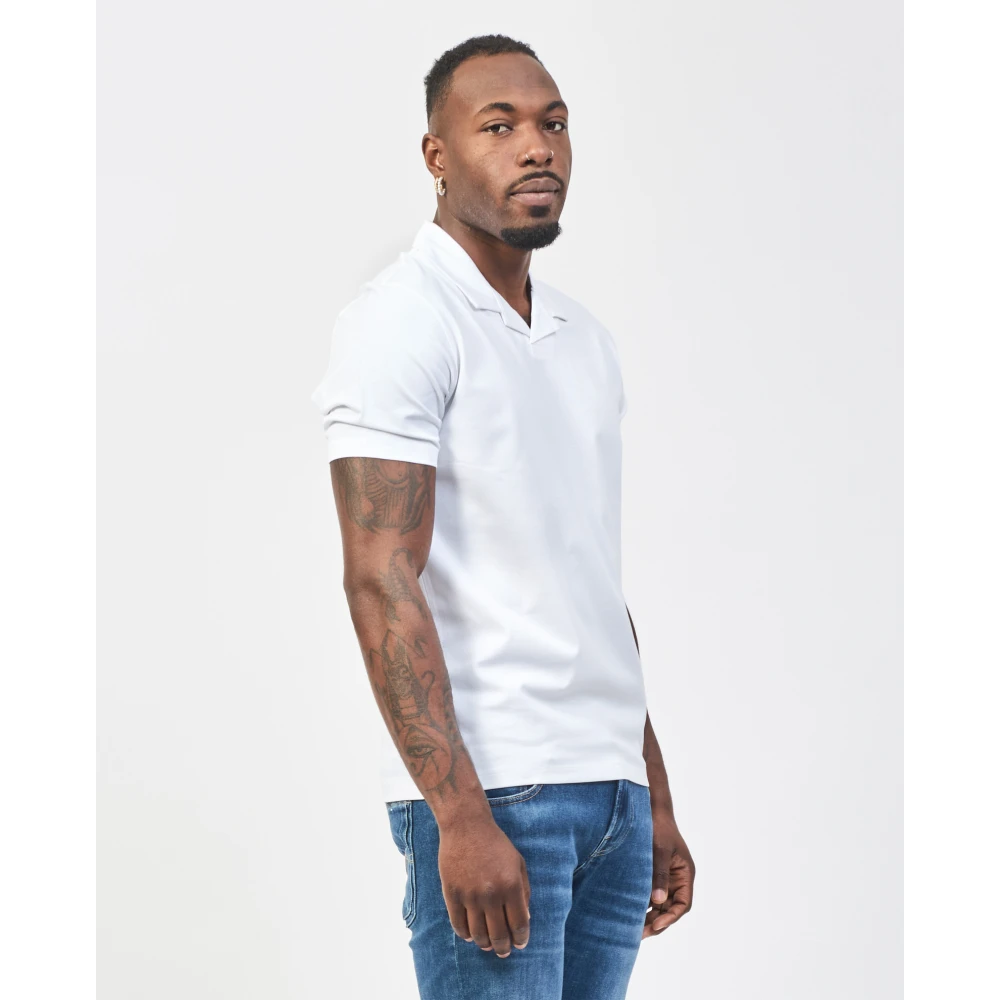 Hugo Boss Witte Katoenen Polo Shirt Regular Fit White Heren