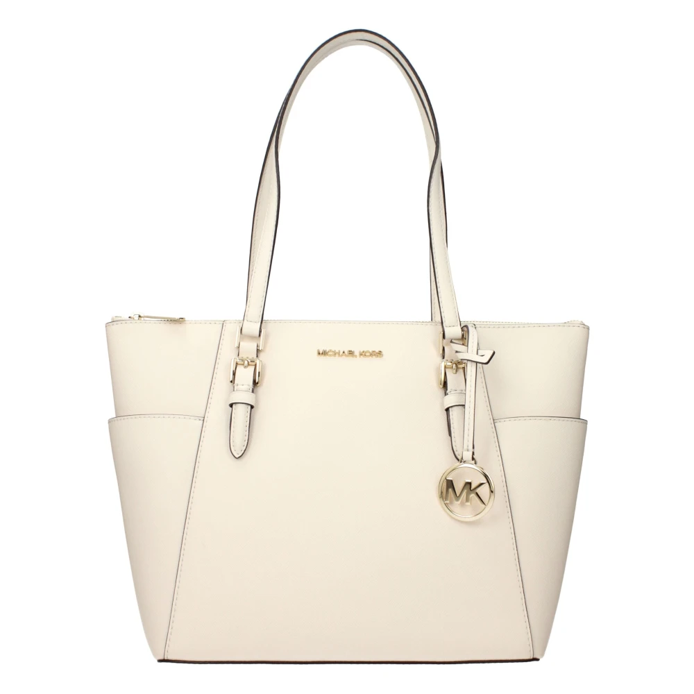 Michael Kors Women's Beige Shopping Bags, One Size, Leather Shoulder Bag