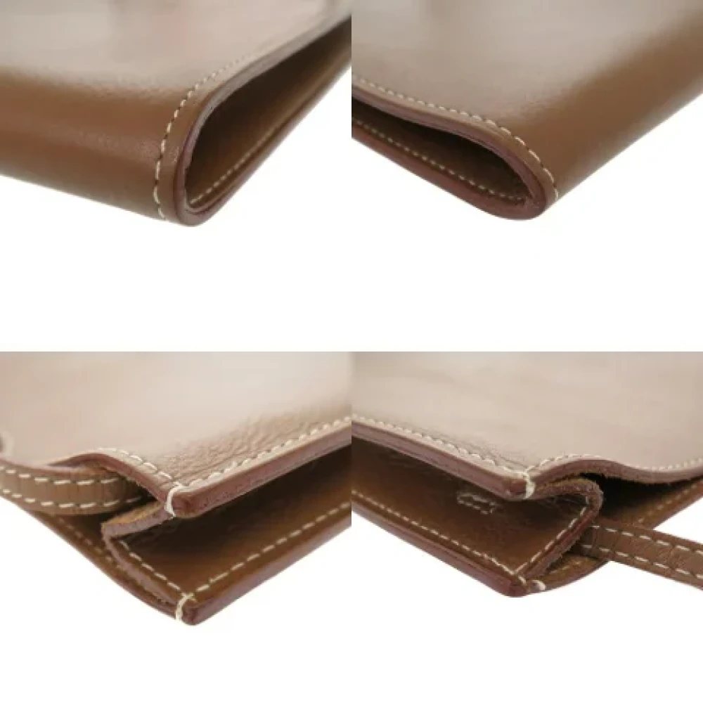 Hermès Vintage Pre-owned Leather crossbody-bags Brown Dames