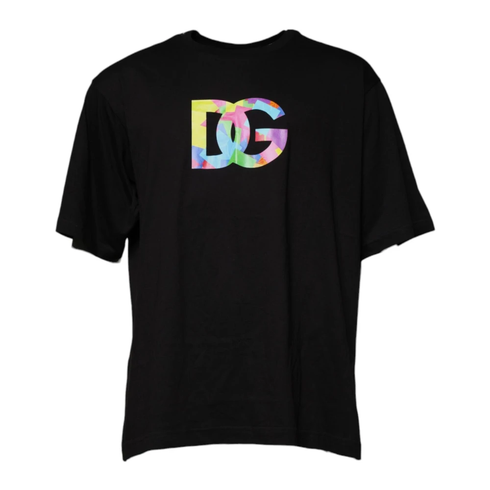 Dolce & Gabbana Zwart Katoenen Crew Neck T-shirt Black Heren