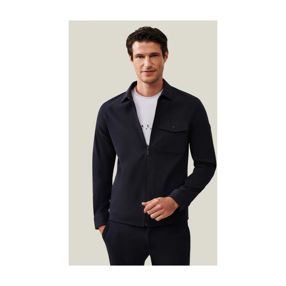 Cavallaro Stijlvolle Overshirt Jas Blue Heren