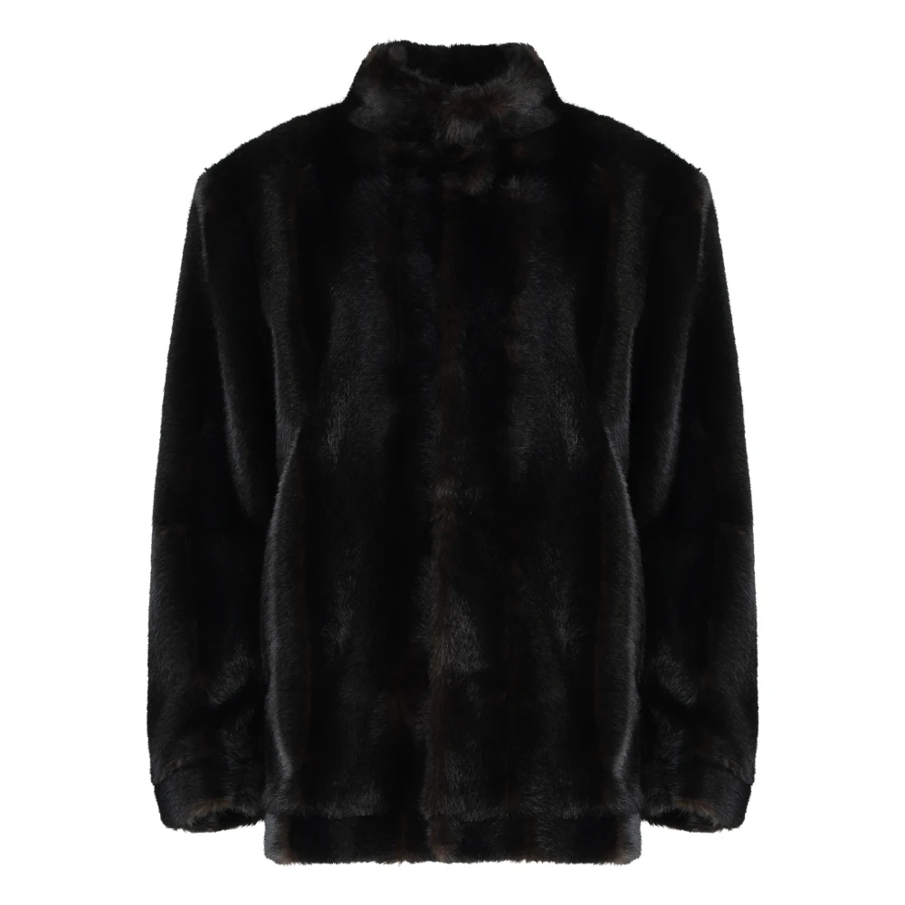 Mm6 Maison Margiela Donna Marrone - Giacca In Ecopelliccia - Jackets - S