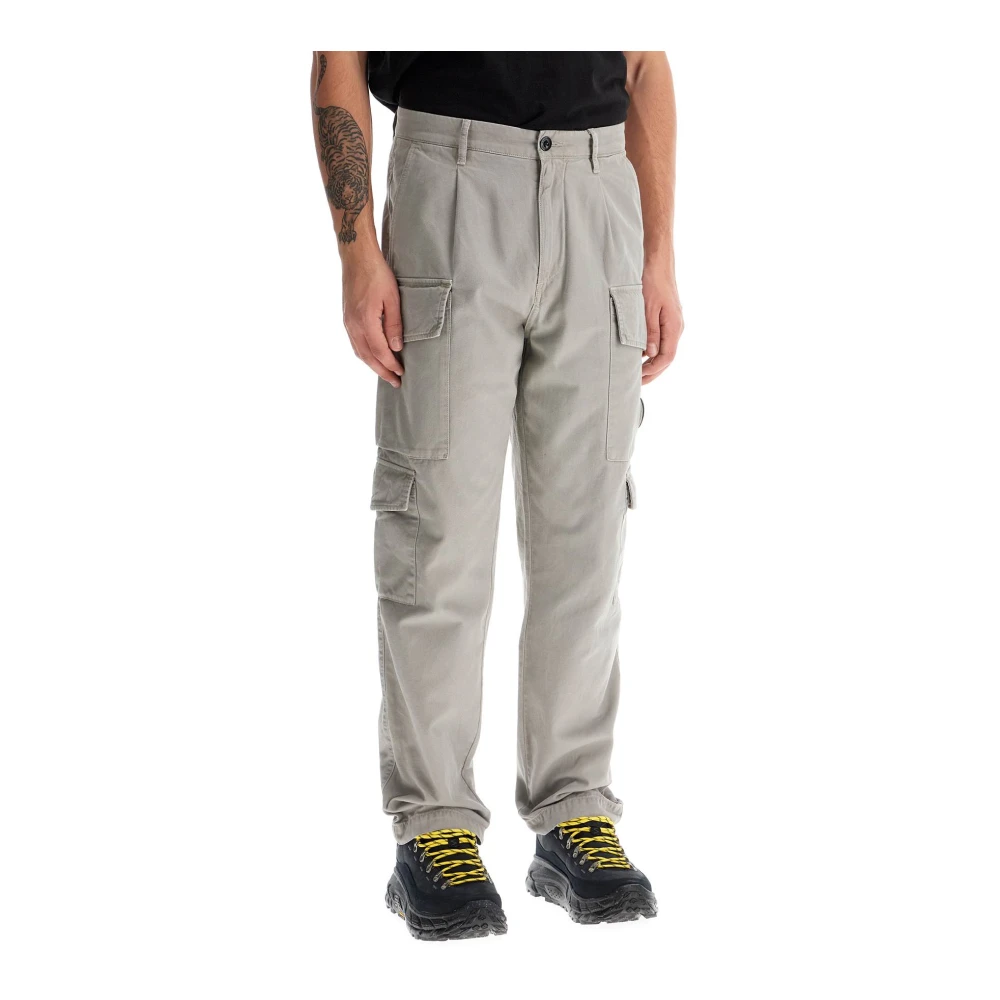C.P. Company Vintage Army Cargo Broek met Multi-Zakken Gray Heren